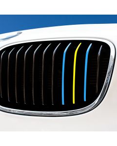 Nierenaufkleber - REFLEKTIEREND - Ukraine - Hellblau/Gelb/Hellblau